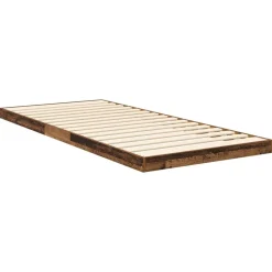 vidaXL Camas Y Accesorios-Estructura de Cama de Suelo Madera vieja 75 x 190 cm