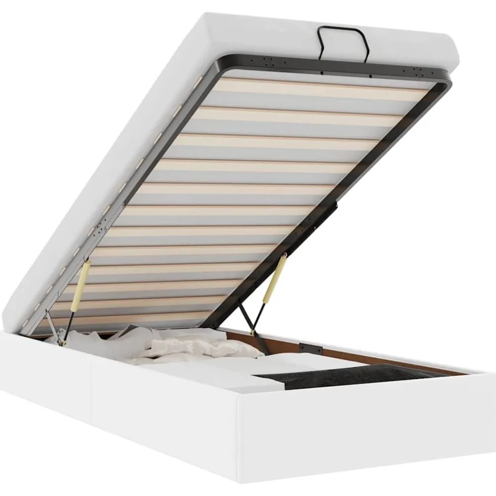 vidaXL Estructura de cama otomana sin colchón blanca 80x200 cm Blanco Discount