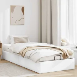 vidaXL Estructura de cama otomana sin colchón blanca 80x200 cm Blanco Discount