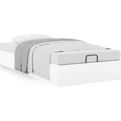 vidaXL Estructura de cama otomana sin colchón blanca 80x200 cm Blanco Discount