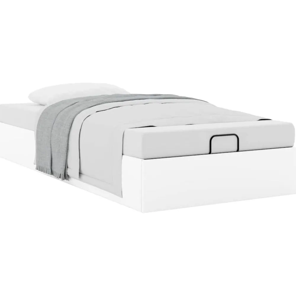 vidaXL Estructura de cama otomana sin colchón blanca 80x200 cm Blanco Discount