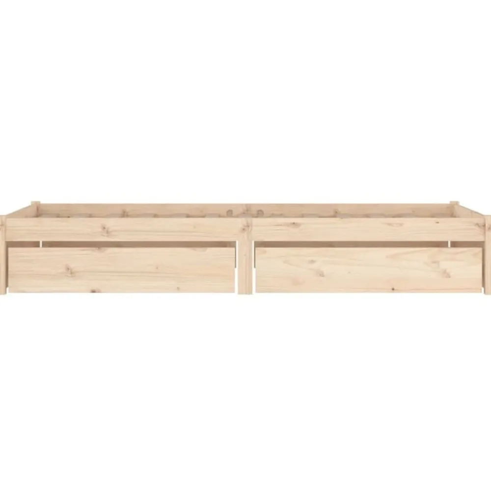 vidaXL Estructura de cama individual con cajones 75x190 cm Natural Online