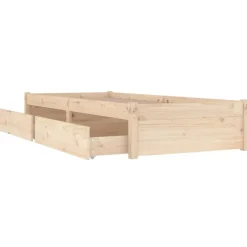 vidaXL Estructura de cama individual con cajones 75x190 cm Natural Online