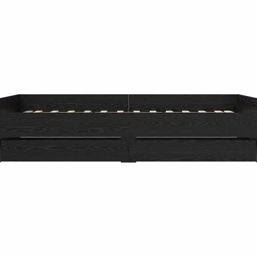 vidaXL Estructura de cama con cajón 100 x 200 cm Roble negro Hot