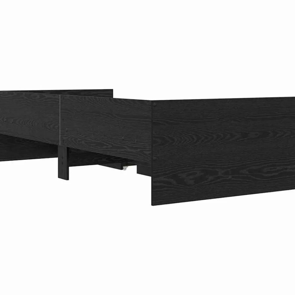 vidaXL Estructura de cama con cajón 100 x 200 cm Roble negro Hot