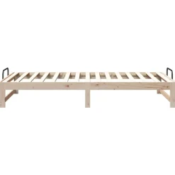 vidaXL Camas Y Accesorios-Estructura de cama Marrón 100 x 200 cm Madera de pino macizo