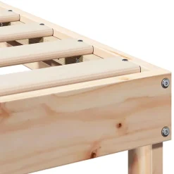 vidaXL Camas Y Accesorios-Estructura de cama Marrón 100 x 200 cm Madera de pino macizo