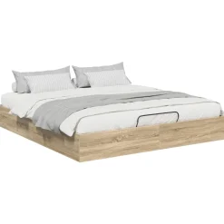 vidaXL Estructura de Cama Ottoman 203 x 180 x 25 cm Roble Sonoma Outlet