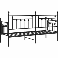 vidaXL Camas Y Accesorios-Estructura de cama de día con cabecera 75 x 190 cm Acero