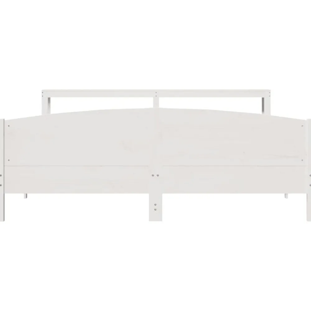 vidaXL Estructura de cama sin colchón madera maciza blanca 200x200 cm Blanco Clearance
