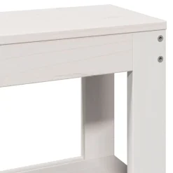 vidaXL Estructura de cama sin colchón madera maciza blanca 200x200 cm Blanco Clearance