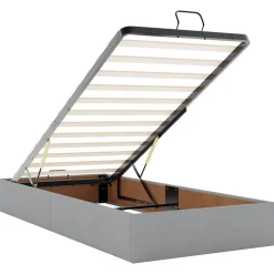 vidaXL Estructura de cama otomana con colchón tela 80x200cm Gris claro Online