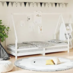 vidaXL Estructura de cama para niños madera de pino 80x200 cm Blanco