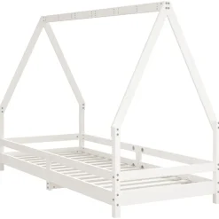 vidaXL Estructura de cama para niños madera de pino 80x200 cm Blanco