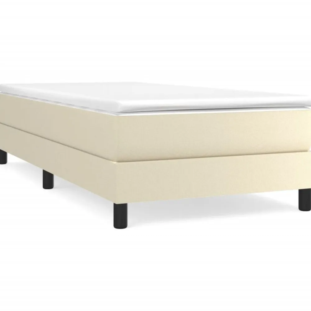 vidaXL Estructura de cama con somier cuero sintético 80x200 cm Crema
