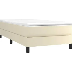 vidaXL Estructura de cama con somier cuero sintético 80x200 cm Crema