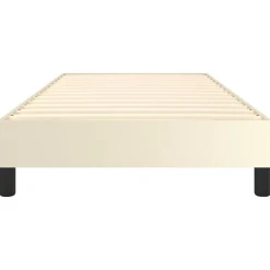 vidaXL Estructura de cama con somier cuero sintético 80x200 cm Crema