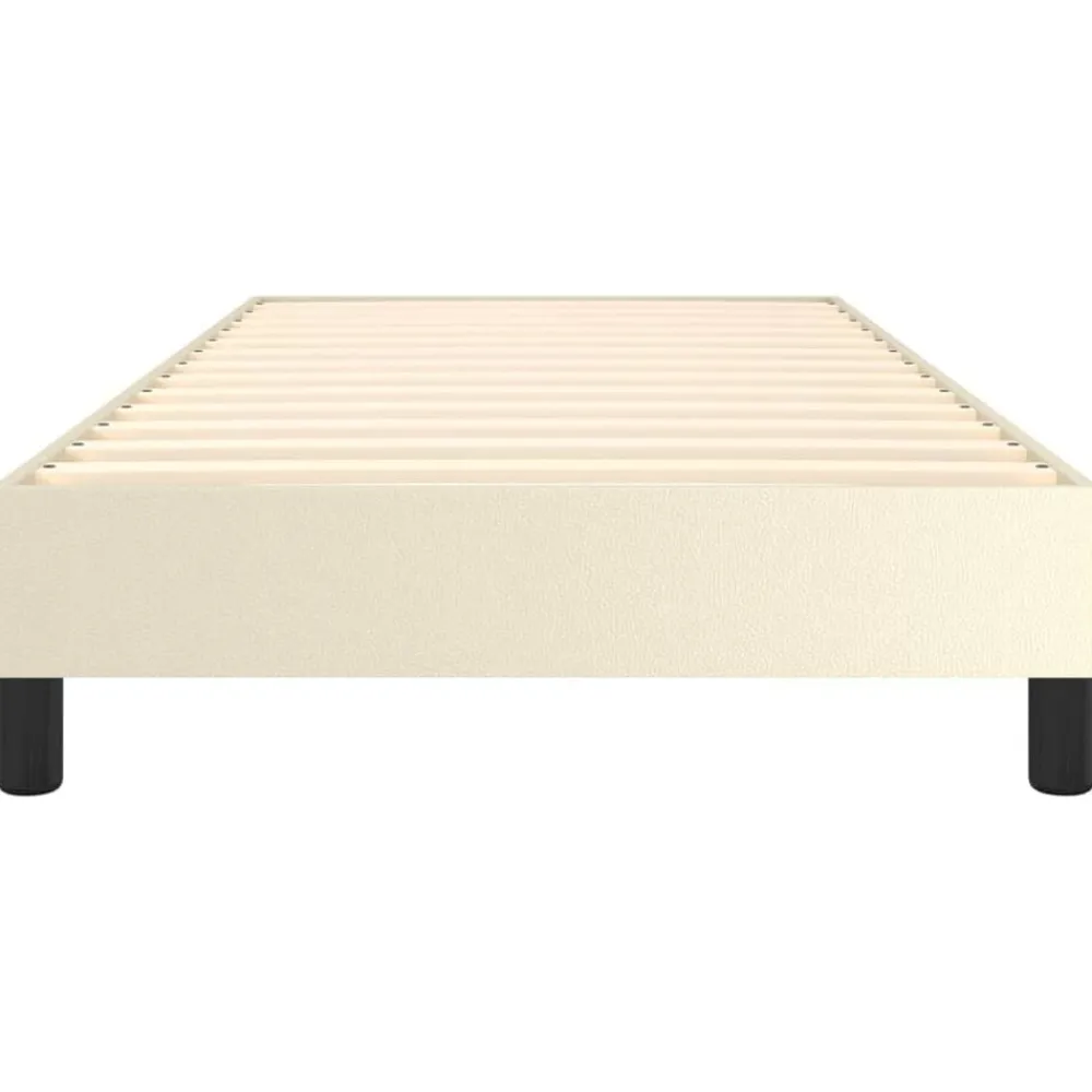 vidaXL Estructura de cama con somier cuero sintético 80x200 cm Crema