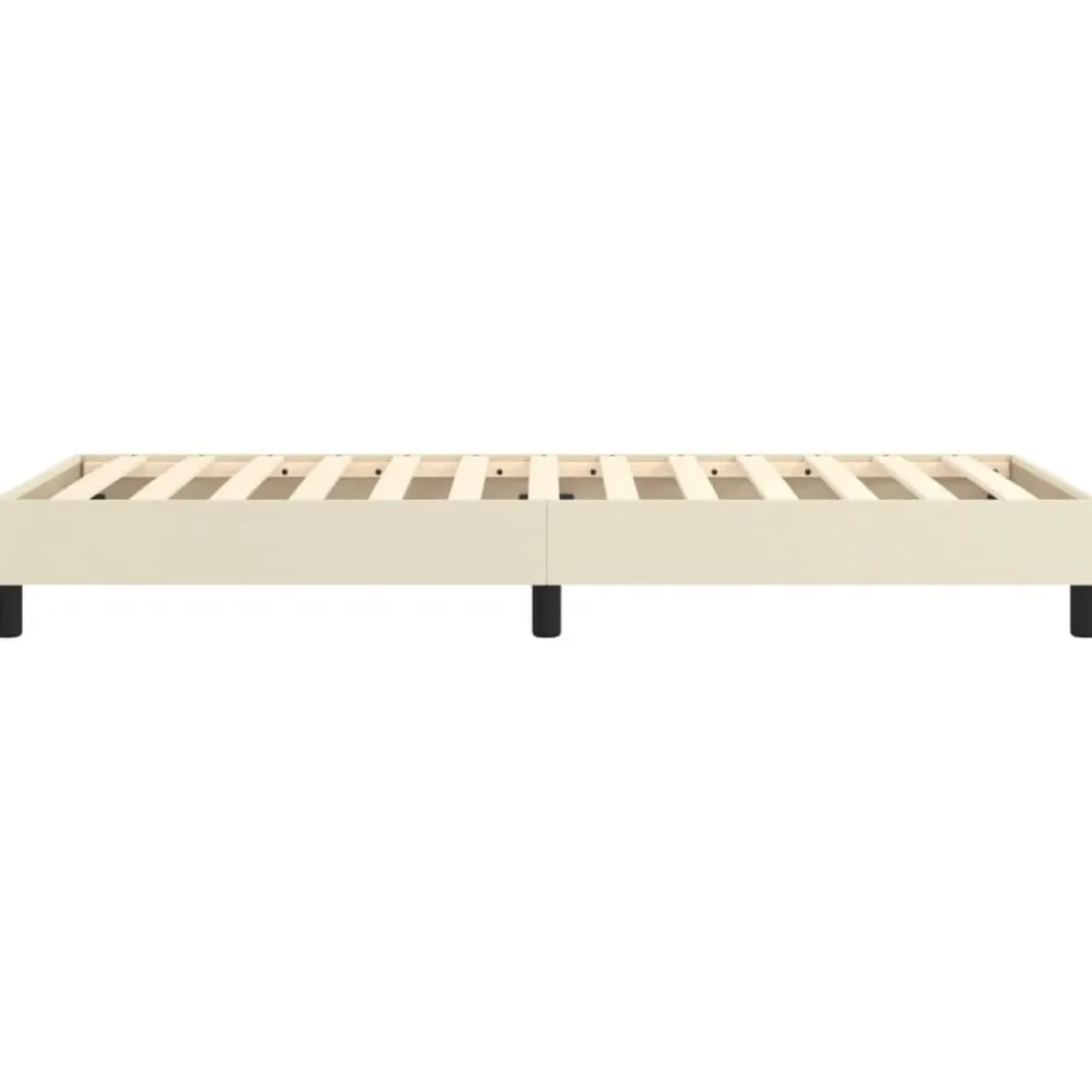 vidaXL Estructura de cama con somier cuero sintético 80x200 cm Crema