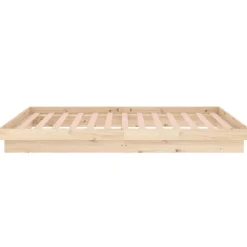 vidaXL Estructura de cama de madera maciza 90x200 cm Natural Best