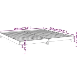 vidaXL Camas Y Accesorios-Estructura de cama madera de ingeniería blanca 200x200 cm