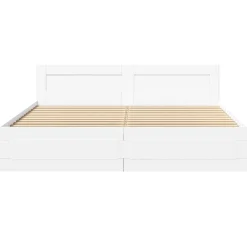 vidaXL Camas Y Accesorios-Estructura de cama con cabecero sin colchón 200x200 cm