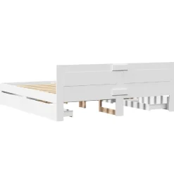 vidaXL Camas Y Accesorios-Estructura de cama con cabecero sin colchón 200x200 cm