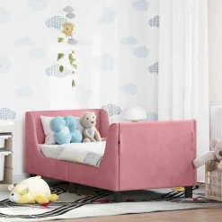 vidaXL Estructura de cama para niños pequeños con cabecera Rosa Outlet