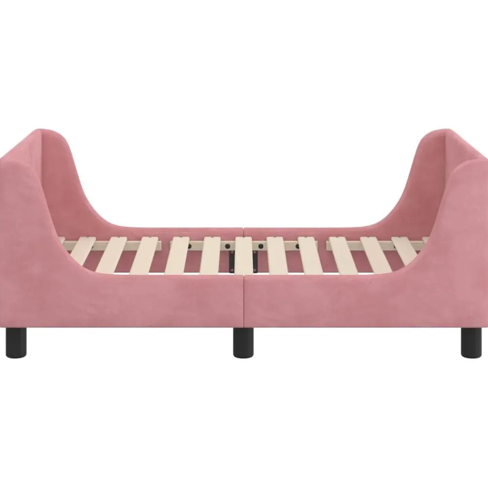 vidaXL Estructura de cama para niños pequeños con cabecera Rosa Outlet