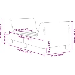 vidaXL Estructura de cama para niños pequeños con cabecera Rosa Outlet