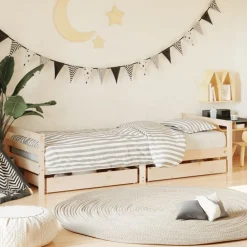 vidaXL Estructura de cama para niños con cajones madera pino 80x200 cm Natural Hot