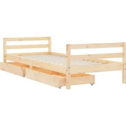 vidaXL Estructura de cama para niños con cajones madera pino 80x200 cm Natural Hot