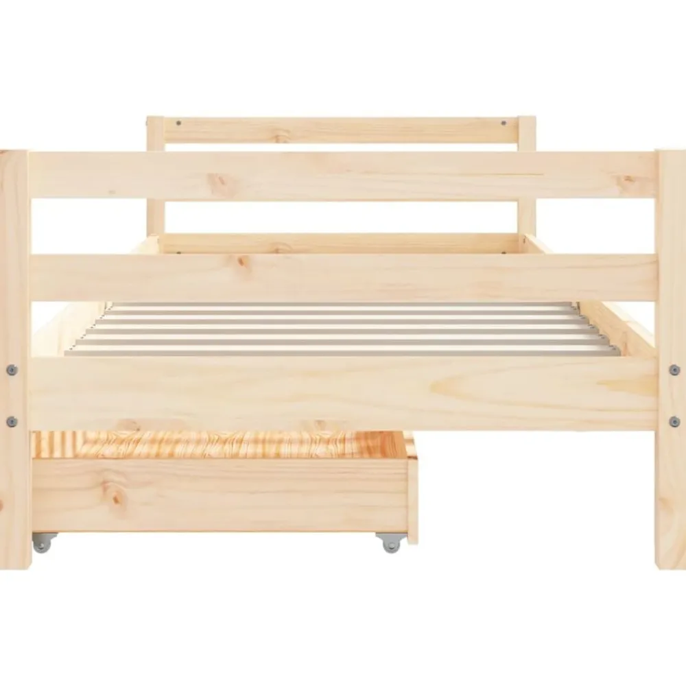 vidaXL Estructura de cama para niños con cajones madera pino 80x200 cm Natural Hot