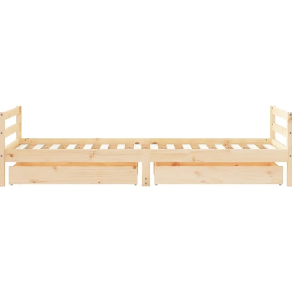 vidaXL Estructura de cama para niños con cajones madera pino 80x200 cm Natural Hot
