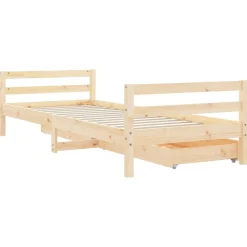 vidaXL Estructura de cama para niños con cajones madera pino 80x200 cm Natural Hot