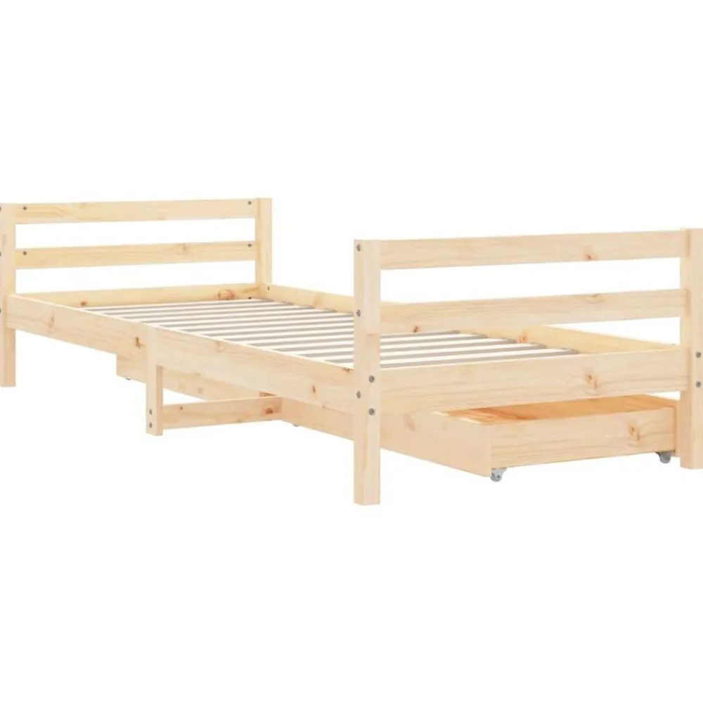 vidaXL Estructura de cama para niños con cajones madera pino 80x200 cm Natural Hot