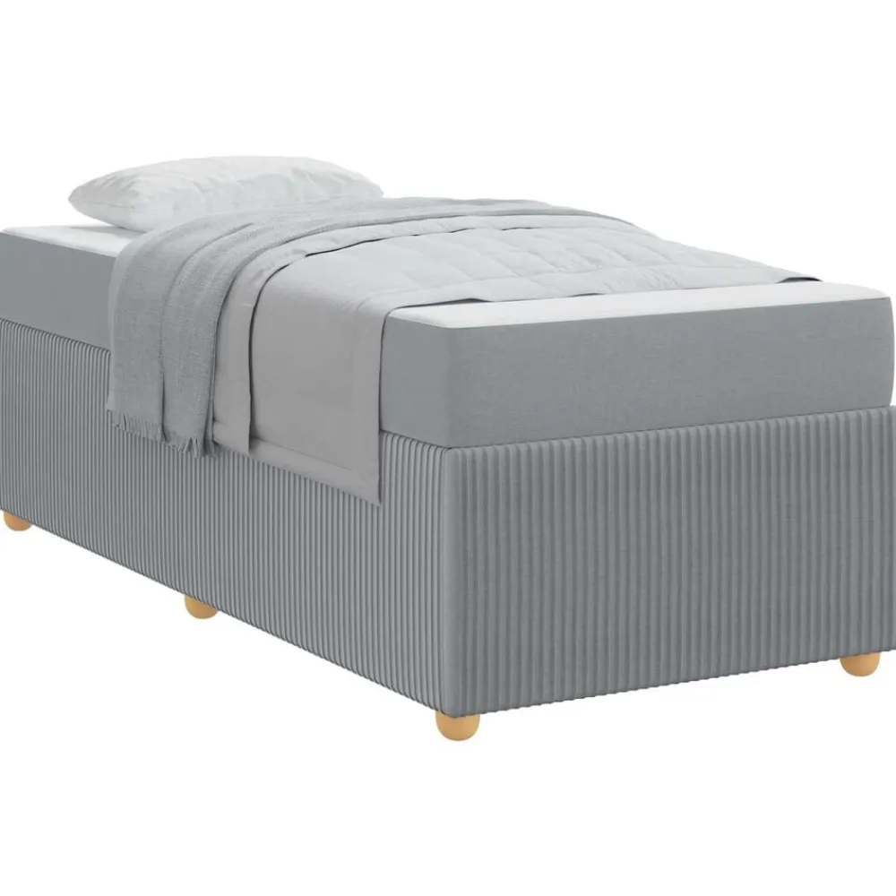 vidaXL Camas Y Accesorios-Estructura de cama con colchón 80 x 200 cm tela