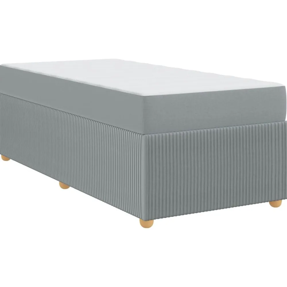 vidaXL Camas Y Accesorios-Estructura de cama con colchón 80 x 200 cm tela