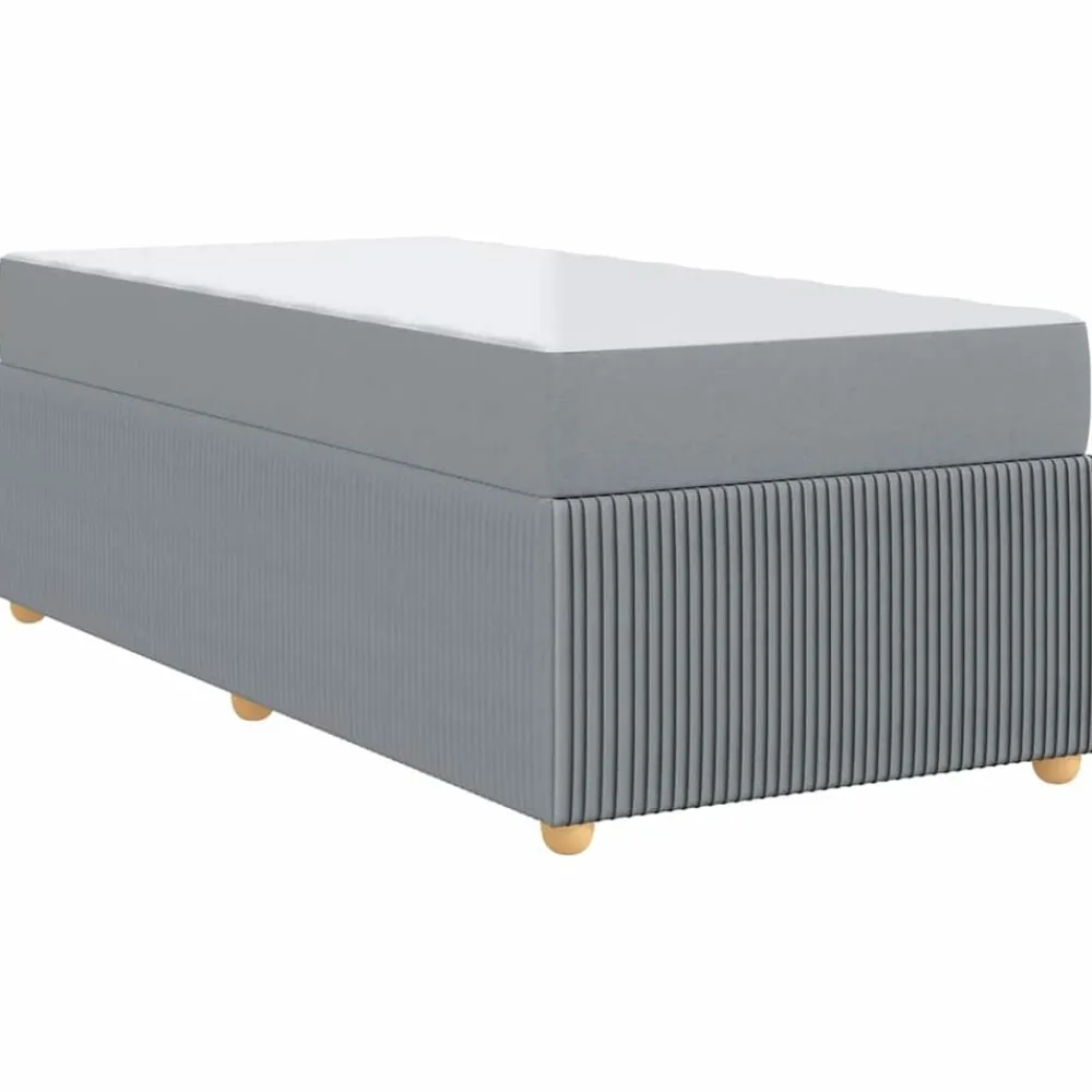 vidaXL Camas Y Accesorios-Estructura de cama con colchón 80 x 200 cm tela