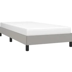 vidaXL Estructura de cama sin colchón tela 80x200 cm Gris claro Outlet