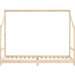 Niños vidaXL Mobiliario Para Bebés Y Niños Pequeños-Estructura de cama para niños madera maciza de pino 80x200 cm
