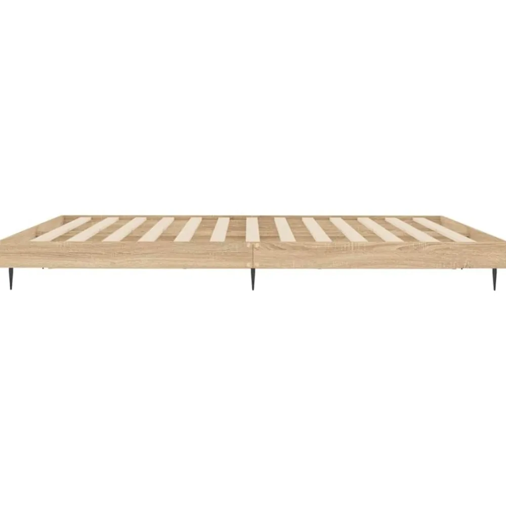 vidaXL Estructura de cama sin colchón 200x200 cm Roble Sonoma Sale