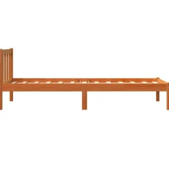 vidaXL Camas Y Accesorios-Estructura de cama sin colchón madera maciza marrón 75x190 cm