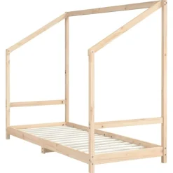 vidaXL Estructura de cama infantil madera maciza de pino 2x(80x200) cm Natural Hot