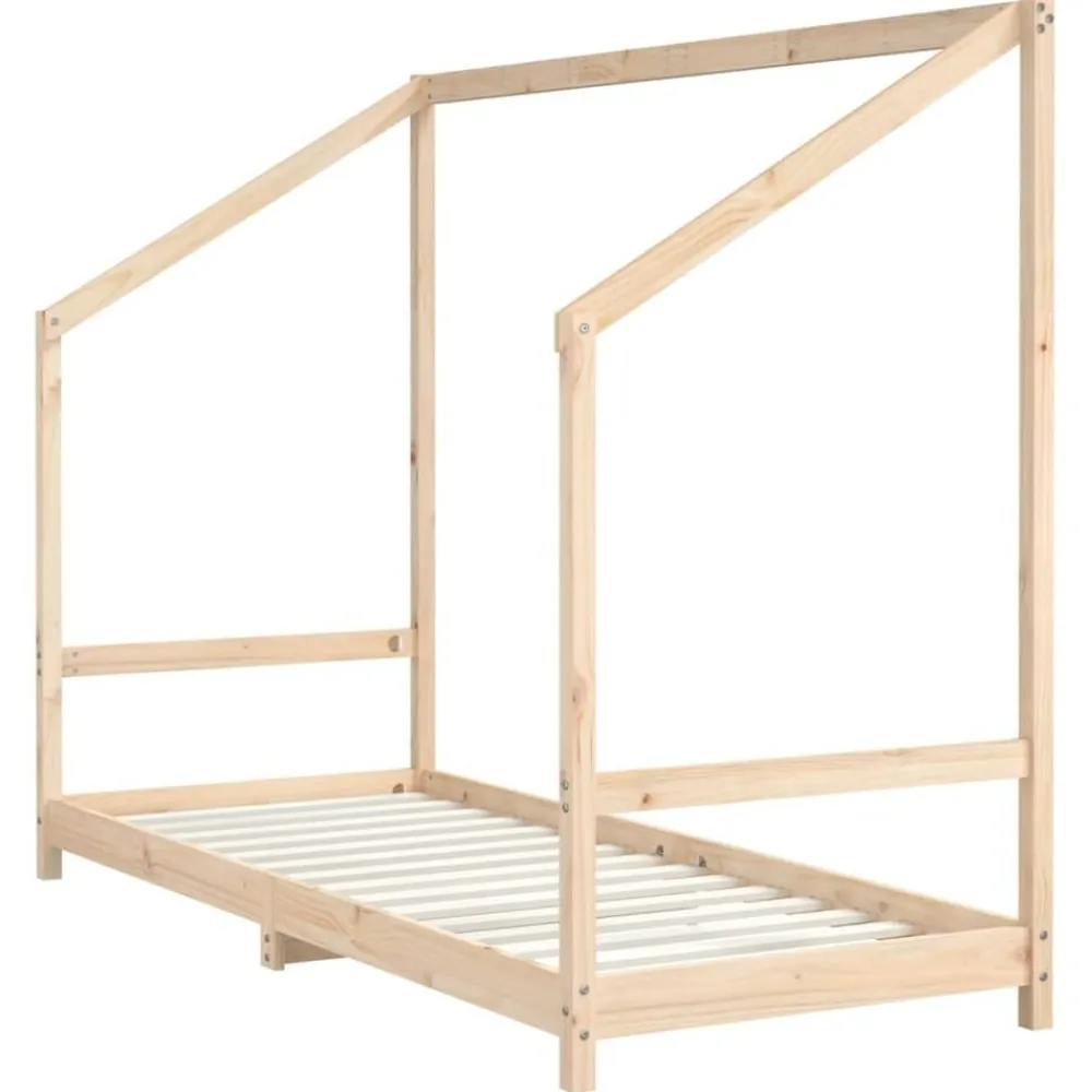 vidaXL Estructura de cama infantil madera maciza de pino 2x(80x200) cm Natural Hot
