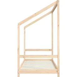 vidaXL Estructura de cama infantil madera maciza de pino 2x(80x200) cm Natural Hot