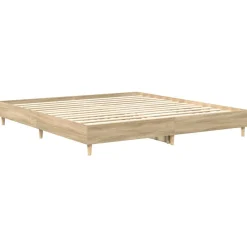 vidaXL Estructura de cama sin colchón 200x200 cm Roble Sonoma Best