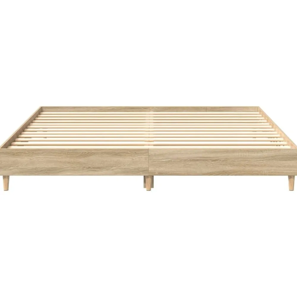 vidaXL Estructura de cama sin colchón 200x200 cm Roble Sonoma Best