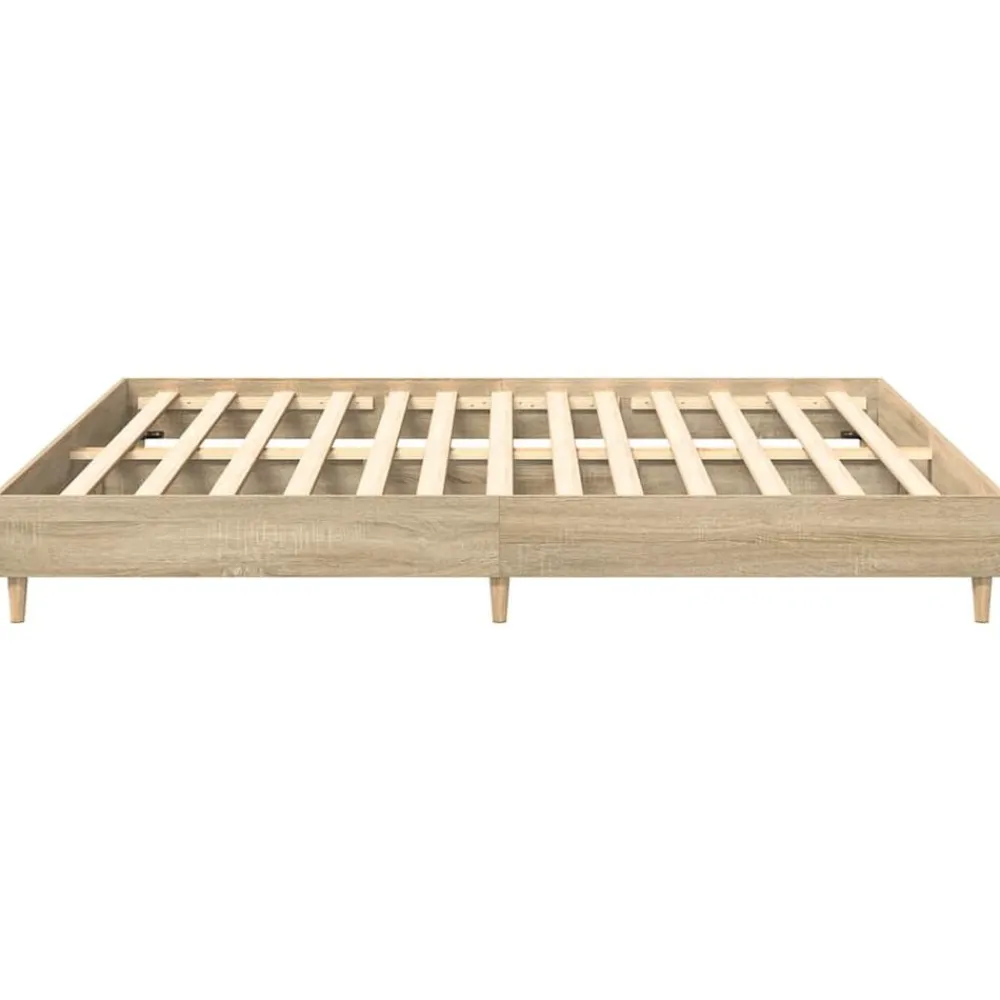 vidaXL Estructura de cama sin colchón 200x200 cm Roble Sonoma Best
