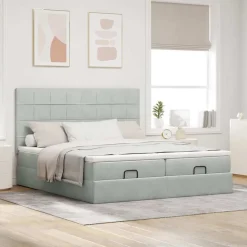 vidaXL Camas Y Accesorios-Estructura de cama otomana colchones terciopelo